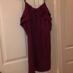 Suede Cold Shoulder Dress